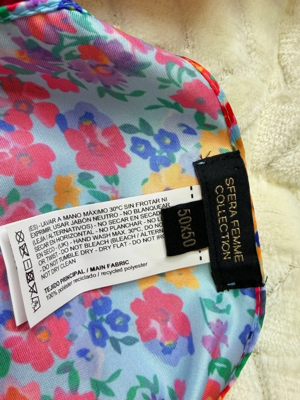 Elegant Bright Floral & Ruby Red Silk Scarves - Double Pack - Picture 8 of 14